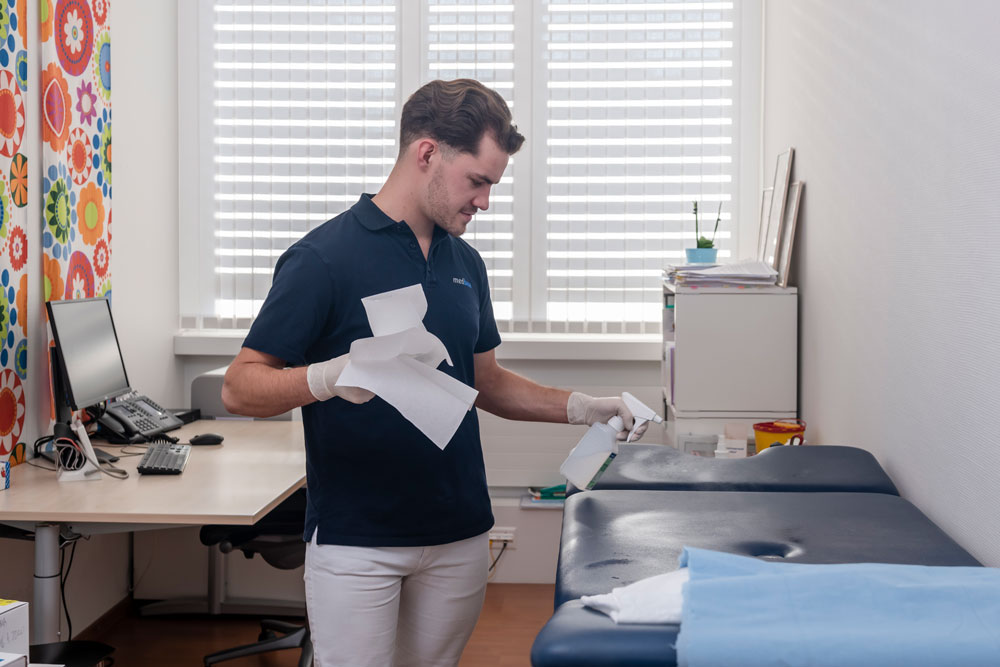 Entretien de la salle de soins