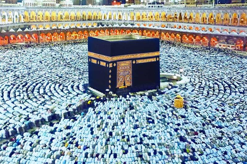 Vue de la Kaaba à la Mecque