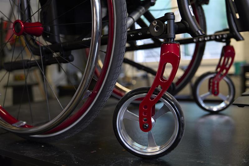 Parties d'une chaise roulante